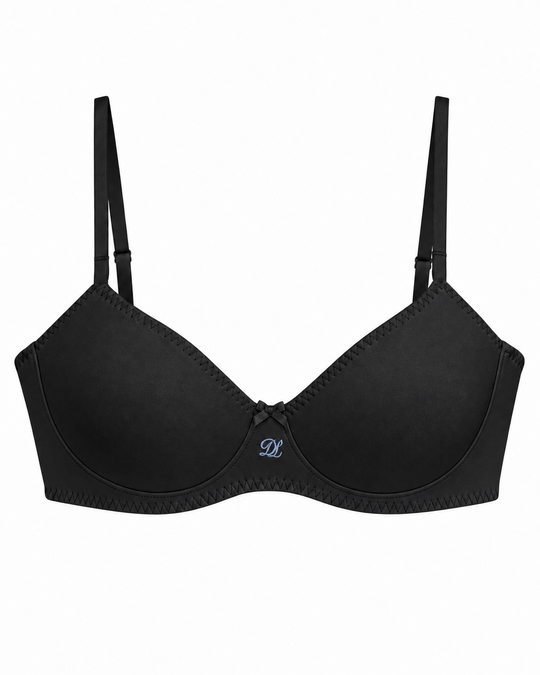 Organic Cotton Bra - Black