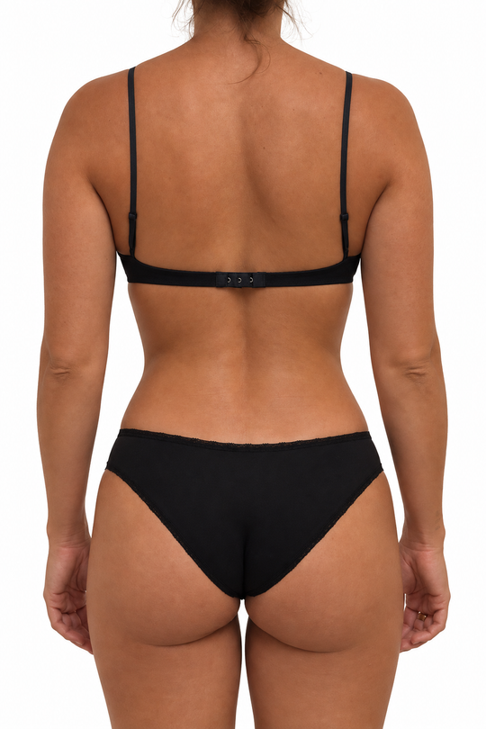 Organic Cotton Bra - Black