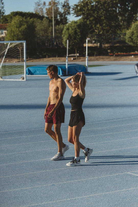Performance Tan-Through Short - Burgundy