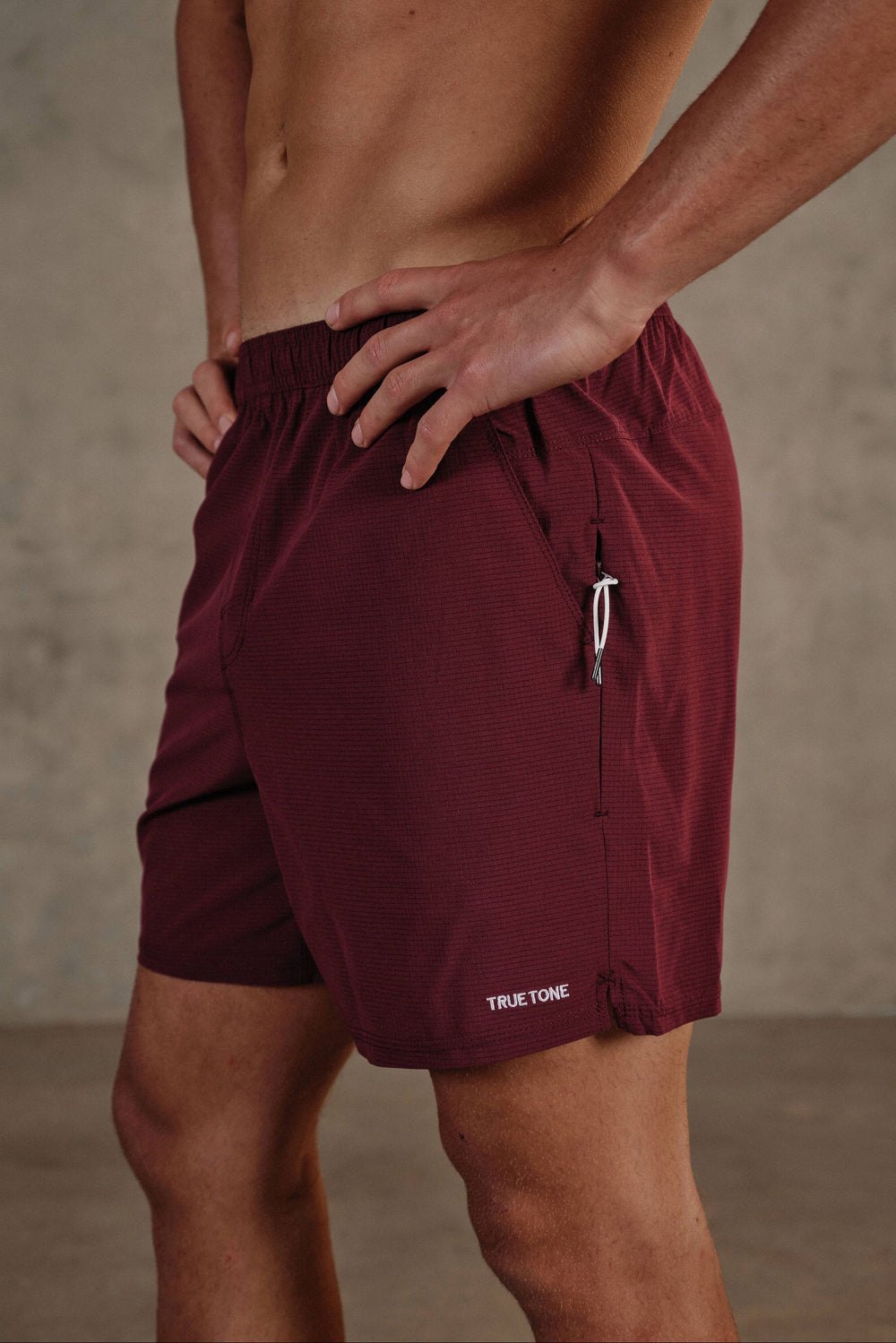 Performance Tan-Through Short - Burgundy
