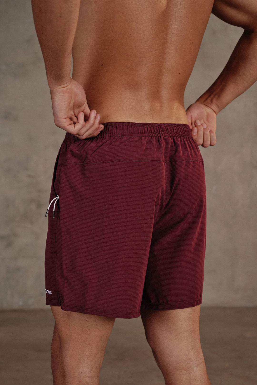 Performance Tan-Through Short - Burgundy