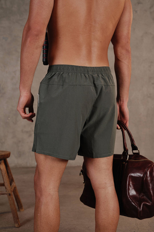 Performance Tan-Through Short - Olive Green