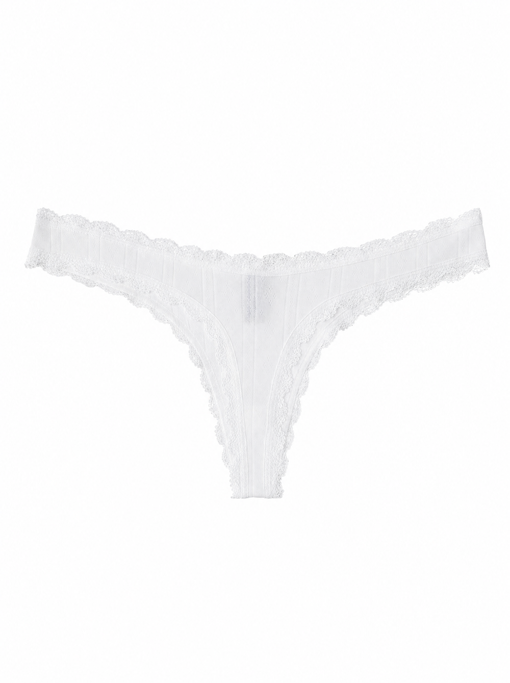 Organic Cotton Lace Pointelle - White