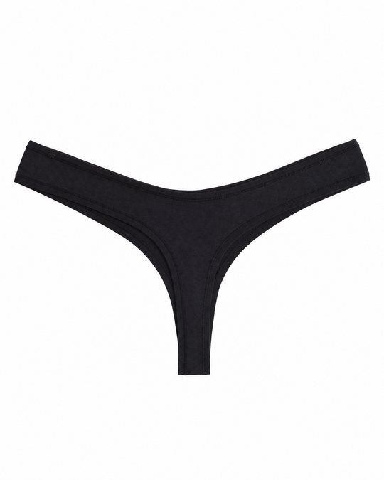 Organic Cotton Thong - Black