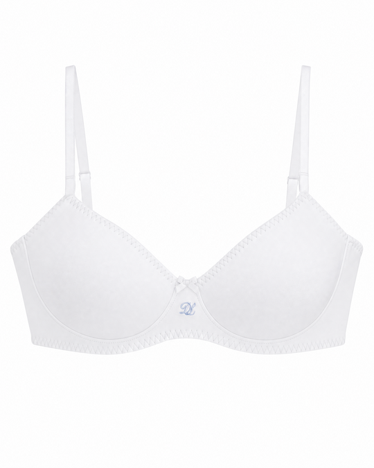 Organic Cotton Bra - White